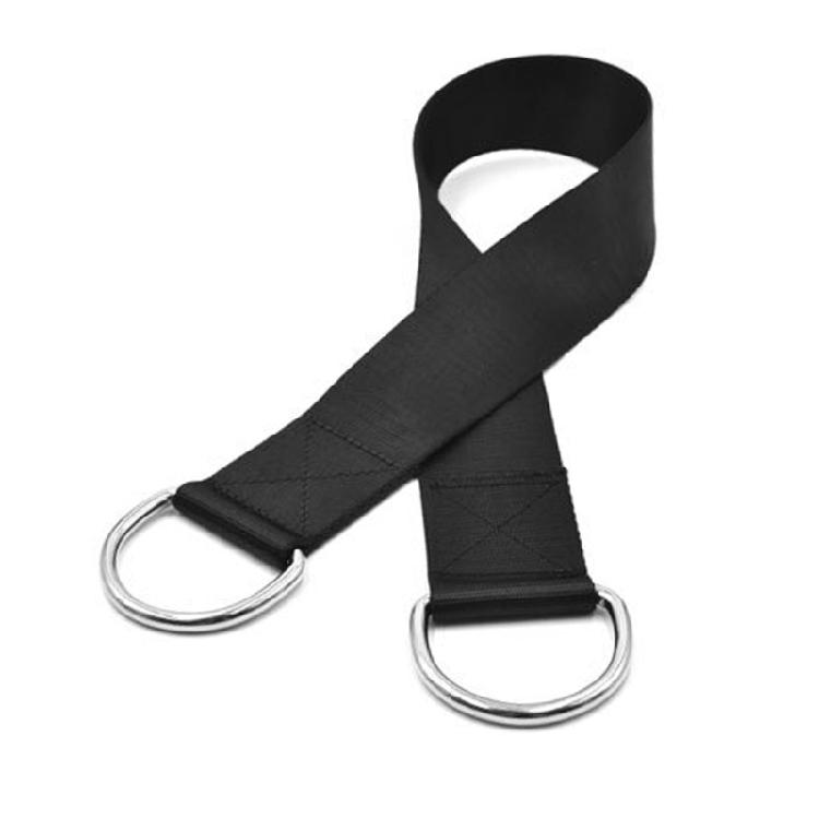 Dumbbell Barbell Rope Handle Strap Rope 150lbs Bearings Load Hanging T-bar Strap
