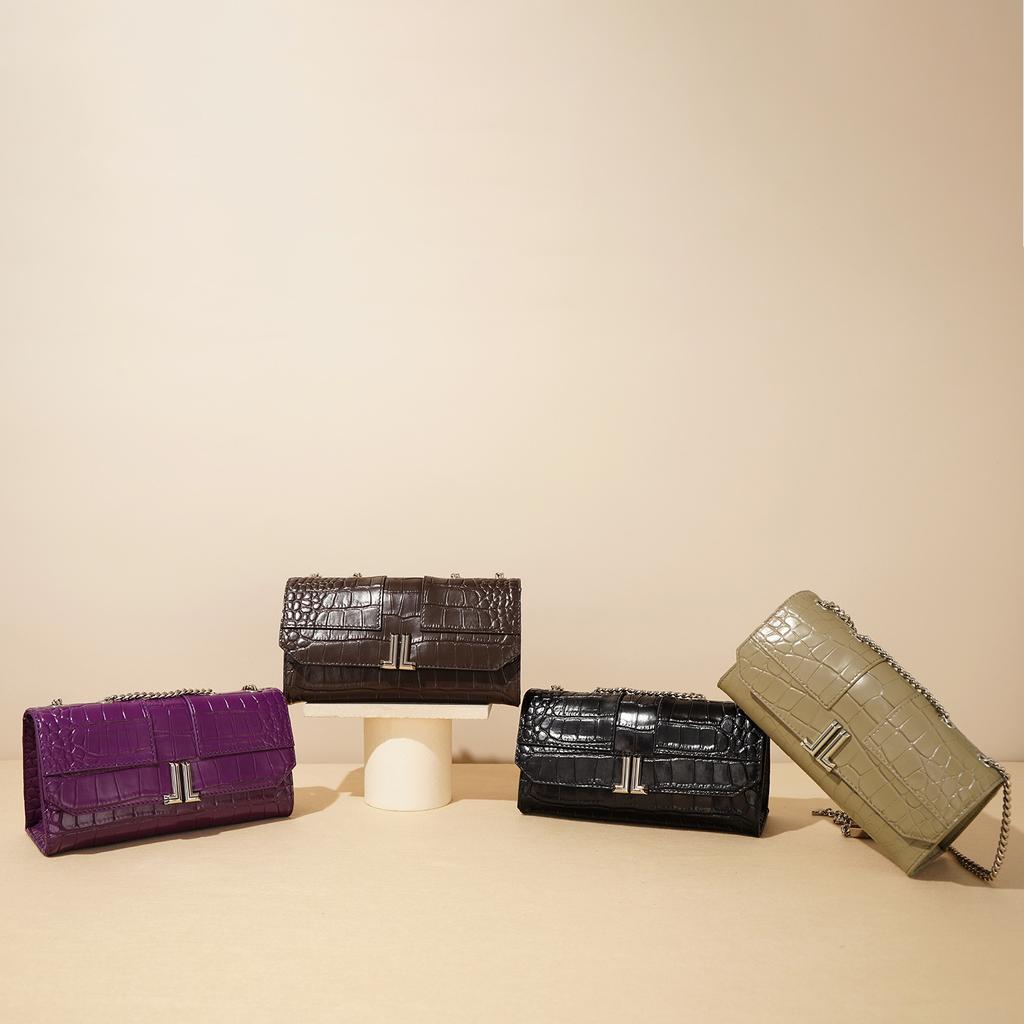 New Fashion Bag Women's Alligator Pattern High-end Texture Versatile Messenger Chain Shoulder Bag