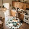 Blatt Tiere,Runder Teppich,Teppich für Wohnzimmer Schlafzimmer Sofa Spielzimmer Dekor,Rutschfeste Fußmatte