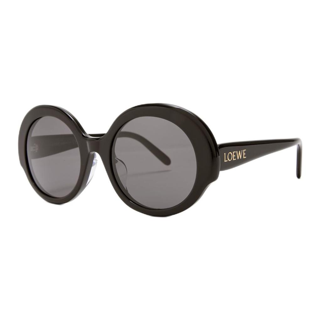 Loewe Logo Lettering Irregular Frame Sunglasses Women sunglasses Black G735SUNX101100 Basic Packaging-Eyeglass Pouch or Eyeglass Case