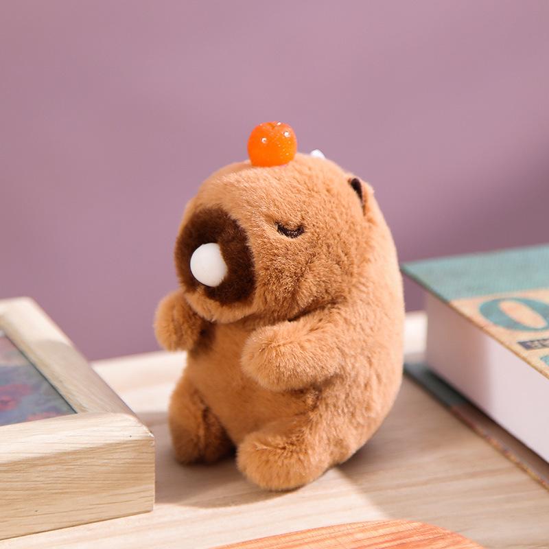 Capybara Wagging Tail Plushie Bracelet Keychain Doll Gift