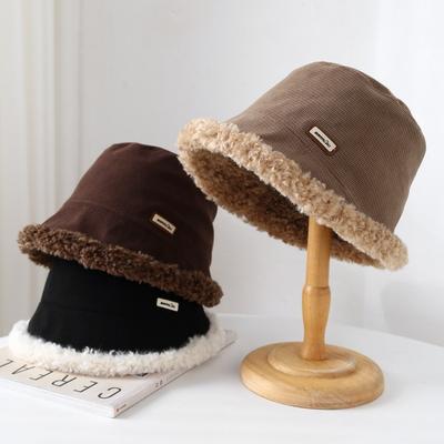 Cappelli Invernali da Donna Cappello a Secchiello in Pelliccia Sintetica Cappello a Secchiello Spesso Caldo in Velluto Nuovo Cappello