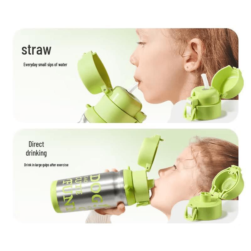 Babycare Fun Doll Kids Double Drink Portable Insulated Cup