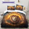 Lion Runes Pattern Bedding Quilt Set  Home Decoration  Gift (1 * duvet cover + 2 * pillowcase  without core)