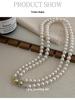 Cui Yan S925 Sterling Silver Korean Style Pearl Magnetic Clasp Necklace for Women - Elegant Versatile Clavicle Chain
