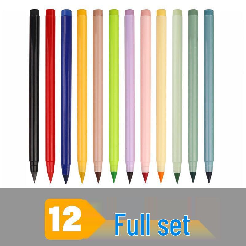Eternal Pencil: No-Sharpen, Erasable, Break-Resistant Lead, Inkless, Ideal for Sketching & Correcting Writing Posture (Student Set)