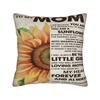 I Love You Mom Square Pillowcases Polyester Car Mother's Day  Cushion Case Funny Decor Pillowcase 45*45