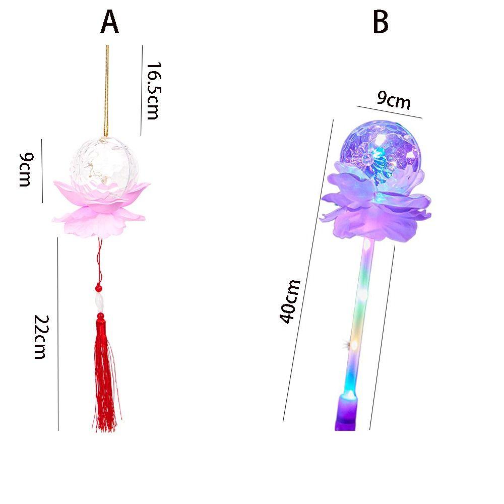 Portable Glowing Hand Held Lantern Handmade LED Light Luminous Toy Pendant Mid-Autumn Festival