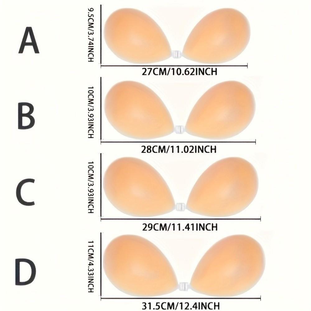 Silikon Unsichtbares Brustpflaster Selbstklebend Frontverschluss Brust Klebe-BH Klebende Gel-Pads Trägerlos Brustwarzenabdeckung Damenbekleidung