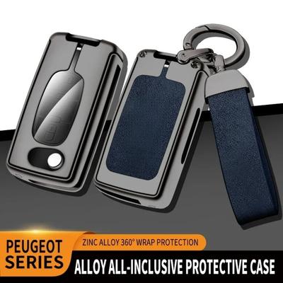 Car TPU Zinc Alloy Key Case Bag for Peugeot RCZ GT Line Coupe Car Key Chain Car Metal Key Shell Interior Decoration Accessories