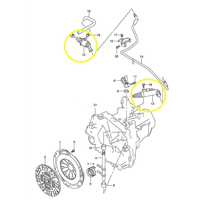 Hauptbremszylinder Kupplung Geberzylinder Kupplungspumpe Für Suzuki Swift 1.5 23820-63J01 23820-77JA1-000 23810-77JA1 2381077JA1