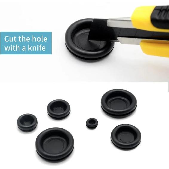 Rubber Grommet Ring Assortment Kit Ring Gasket Firewal Hole Plug Set for Cable Wire Electrical Plumbing Automotive Protection