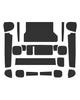LANGBEAN Interior Rubber Mats for Toyota Sienta 10 Door Pocket Scratch and Noise PU Set of 20 Series, Non-Slip Mats, Reduction, Leather, (Black)