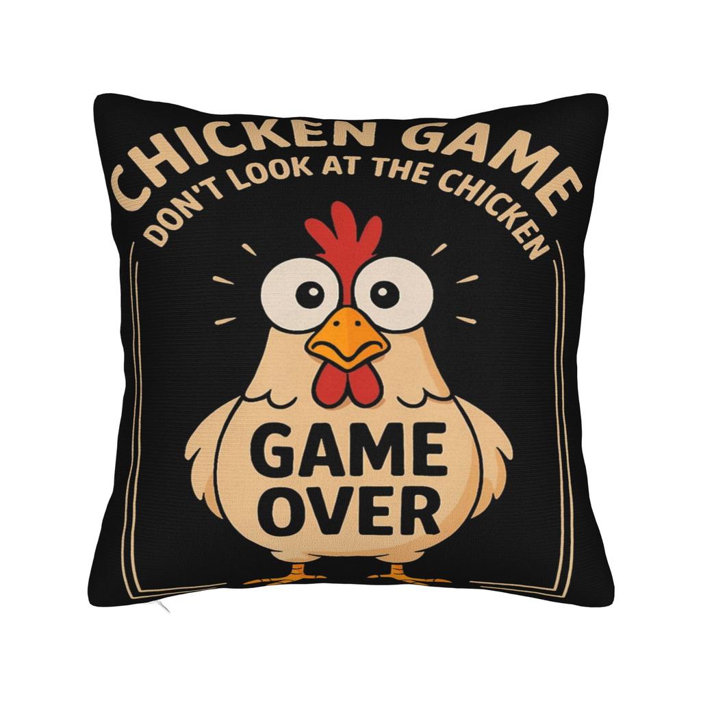 Decorative Pillowcases Chicken Game Dont Look At The Chicken Product Living Room Pillow Case Cover Zipper Multiple Sizes