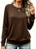 High-End European & American Women's Loose Round Neck Winter Hoodie & Milk Silk Inner Layer T-shirt
