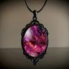 Fashionable Patterned Glass Pendant Necklace for Daily Wear