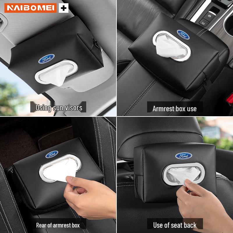 Ford Car Tissue Box for Armrest or Seat Back (Mondeo, Fusion, Focus, Taurus)