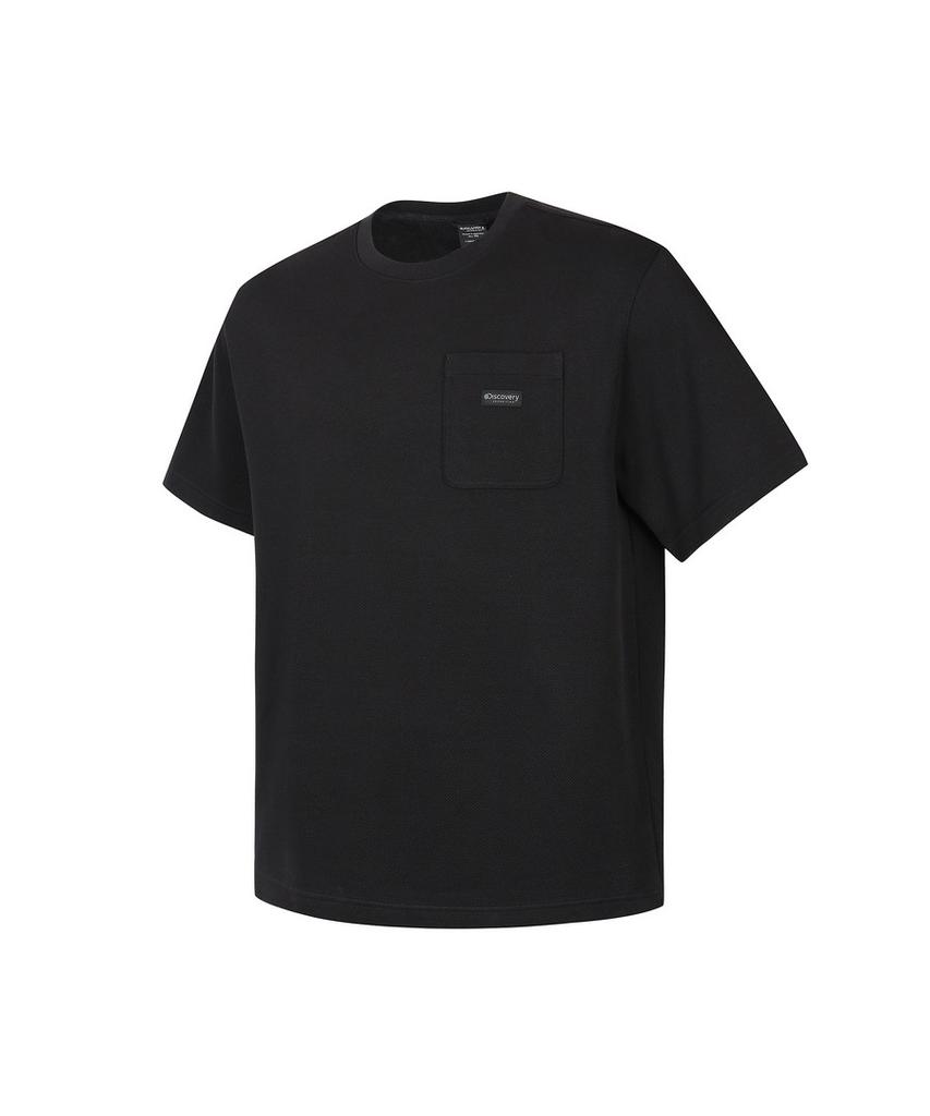 DISCOVERY EXPEDITION Men'S Freshvent Jacquard Training Short Sleeve T-Shirt (Black)