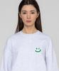 GRAVER [Unisex] Small Drawing Smile Sweatshirt_Melange White