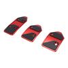 Accelerator Brake Clutch Pedal Covers Non Slip Rubber and Aluminum Stylish Car Foot Pedal Pads Red