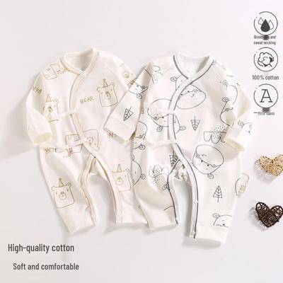 Tutina Pagliaccetto Neonato in Puro Cotone Stile Monaco, 0-3 Mesi