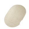 Oval Solid Color Jute Rug - Durable, Easy-Care, Anti-Scratch, Absorbent Mat for Home and Bathroom
