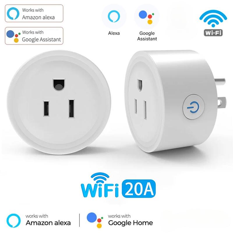 

Умная розетка WiFi с функцией мониторинга мощности, синхронизацией, вилка США 20A/10A, умный домашний выключатель, голосовое управление, работа с Alexa Google Home 10A US Plug
