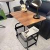 Movable Side Table and Storage Rack for Living Room or Bedroom