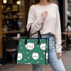 Cute Cartoon Sheep Print Tote Bag Casual Daily Large Capacity Portable Handbag for Shopping Travel Commute