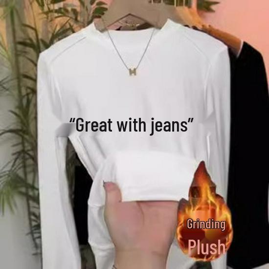 Modal High Neck Slim Fit Long Sleeve Women's Base Layer Top for Autumn/Winter Western Style