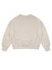 LA MAISON STUDIO [Fleece Line Selection] Women'S Crop Bear Friends Embossed Embroidery Sweatshirt Oatmeal Navy (Fcb3Ts355W)