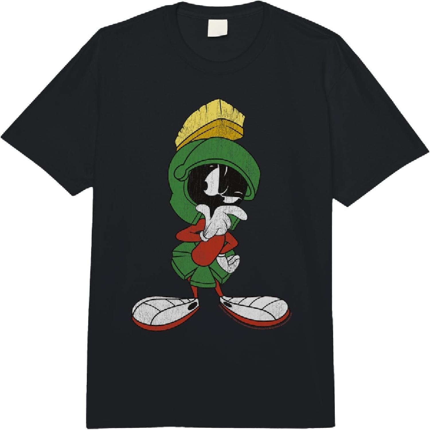 Looney Tunes Marvin The Martian Curious Portrait Comfort Colors Adult Heavyweight T-shirt S