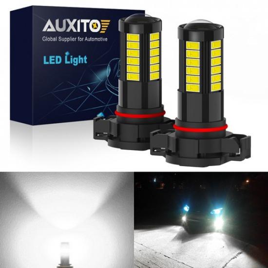 AUXITO 5202 H16 LED Fog Light Bulbs 6000K Xenon White 2000LM 66W High Power P