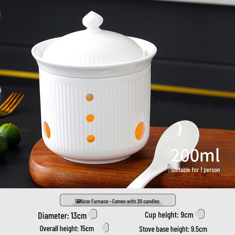 Ceramic Candle-Heated Stew Bowl