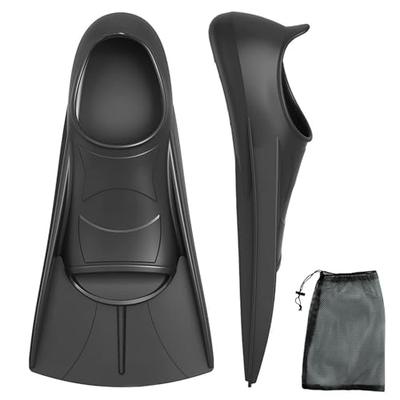 COZENTA Lightweight Swimming Fins for Children (Size 2XS, Black)