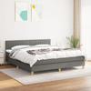 Bed Frame with Mattress - Maison Exclusive - 180x200cm - Adjustable Headboard - Dark Grey - Durable Fabric