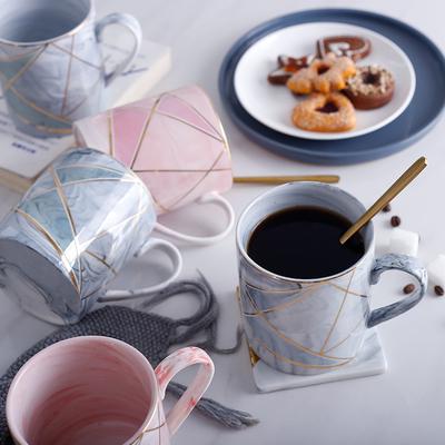 380 Ml Mug Nordic Marble Ceramic Cup Creative Couple Cup Office Cup Milk Cup Coffee Cup