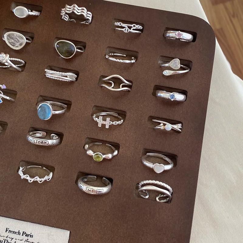 Silver Unique S925 Ring For Women Summer Collection Fashionable Geometric Design Luxury Lightweight