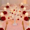 25" Valentine's Day LED Lighted Birch Tree 24 LEDs Artificial Tree Light with Heart Ornaments Romantic Tabletop Decoration for Home Indoor Table Decor