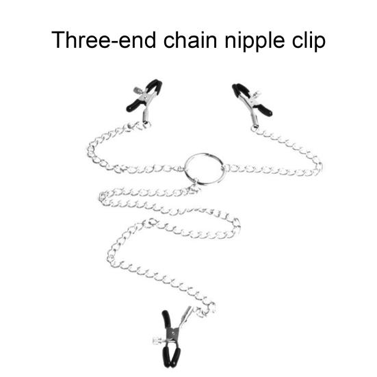 Breast Clamp Amusing Erotic Feeling Tightness Adjustable Three Clamp Breast Stimulation Clip for Couple