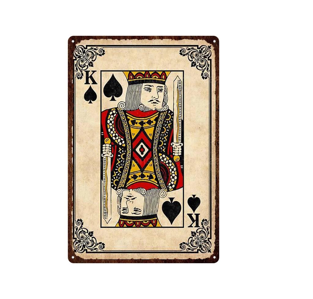 Poker Shabby Vintage Posters Music Piano Guitar Metal Plate Tin Sign Different Style Wall Decor Iron Painting Poker Decor Art