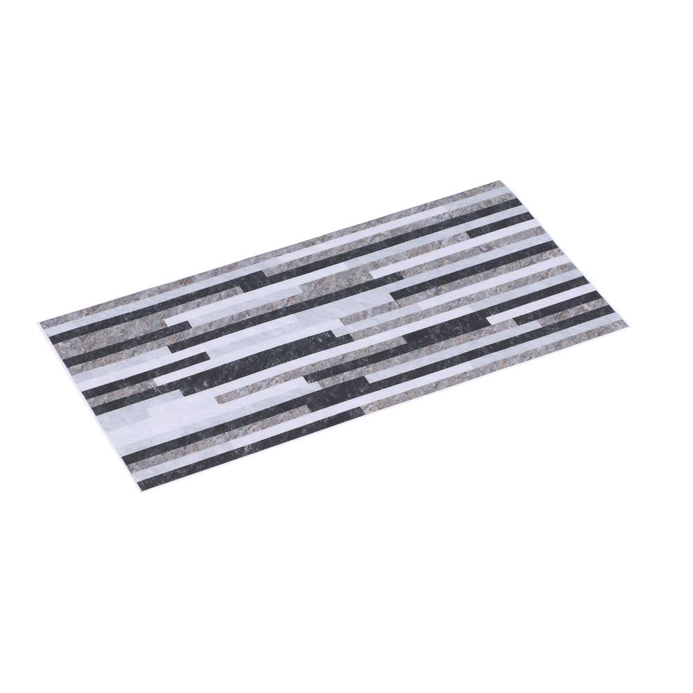 6pcs Waterproof Marble Tile Sticker 11.81x5.91in Wall Decoration  For Kitchen
