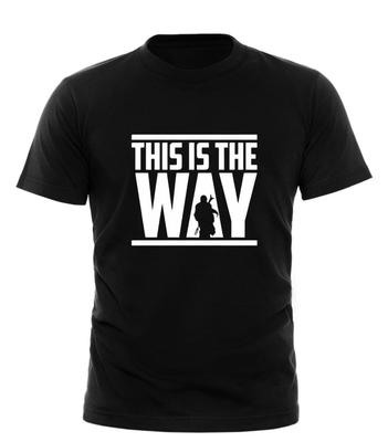 THE MANDALORIAN #034;THIS IS THE WAY OUTLINE#034; TSHIRT ALL SIZES BLACK WHITE Unisex T-Shirt