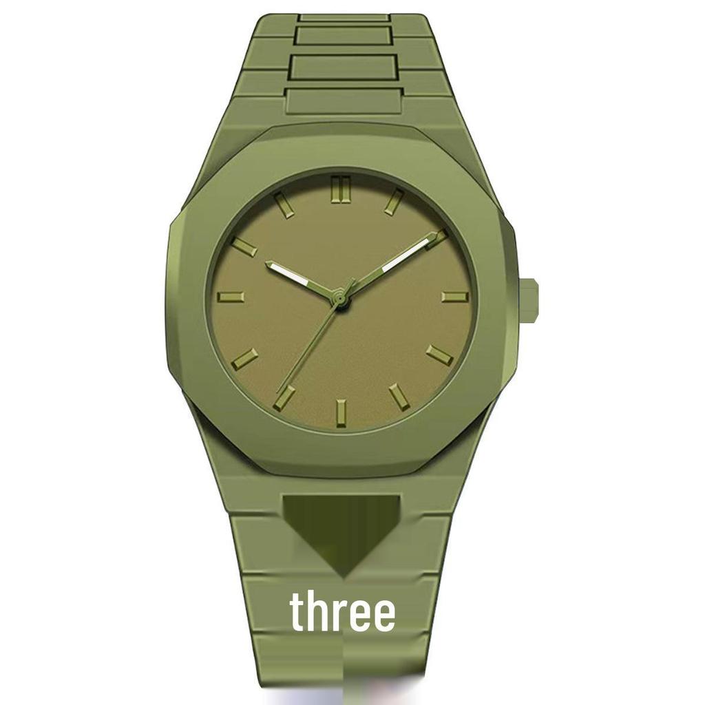 Men's Arabic Numerals Black Matte Quartz Watch