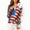 Women's Fashion Zip Up Hoodie Lightweight Long Sleeve Hooded Jacket with Pockets Printed Casual Outerwear for Sun Protection