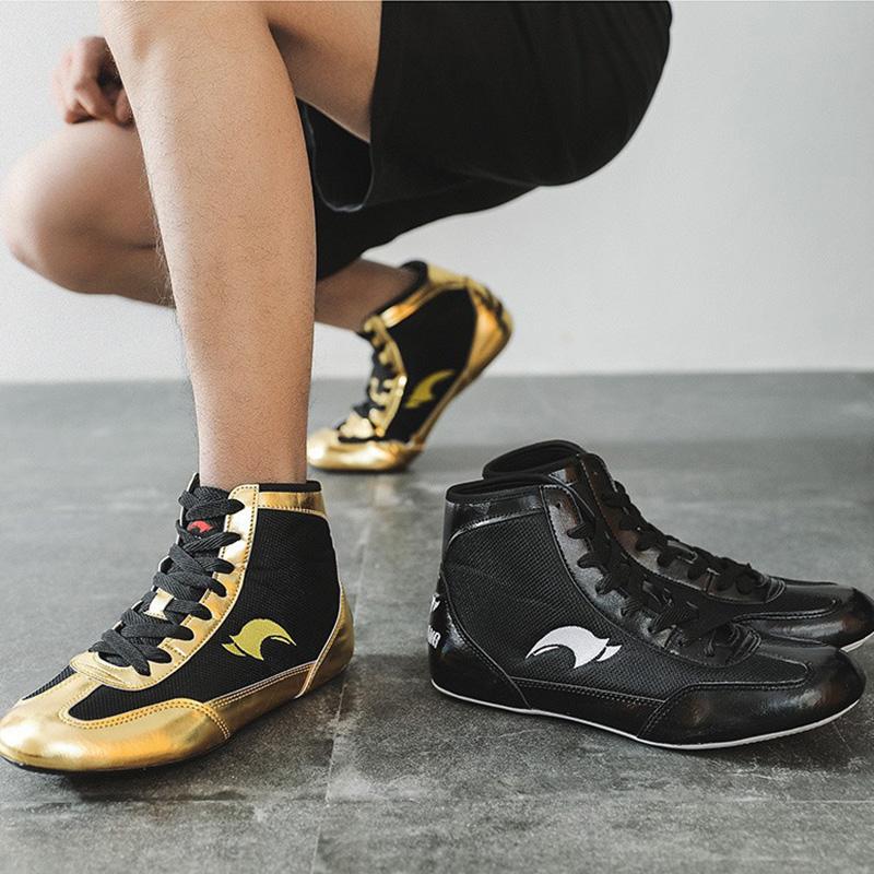 Mid Cut Men Kid Boxing Boots Wrestling Shoes Gear Combat Sneakers Sambovki Training and Competitions Sambo Shoes