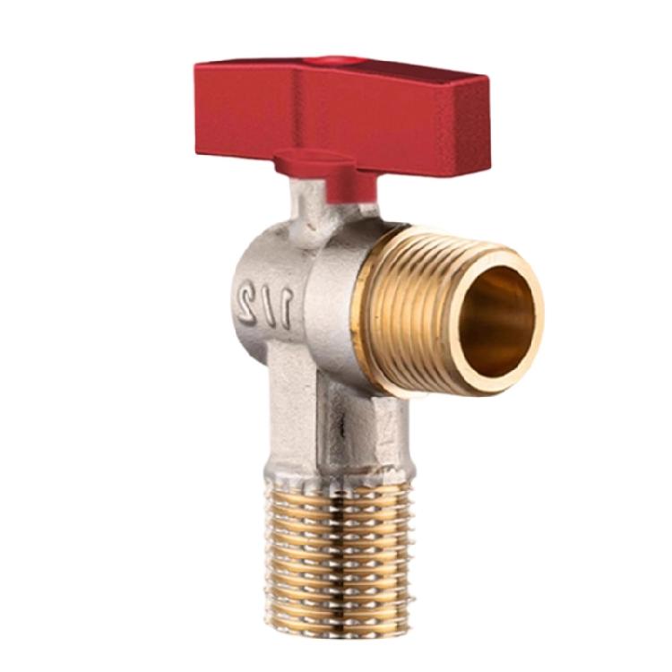 Bathroom High Flows Hot/Cold Water Shut Off Valves 1/2inch Turn Angle Stop Valves Metal Plumbing Fitting Easy to Install