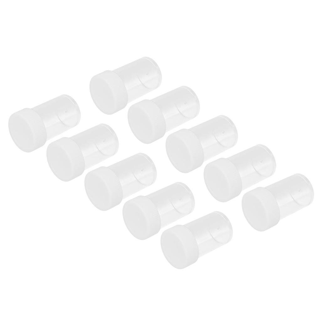 10pcs Nail Art Storage Jar Plastic Transparent Empty Mini Cosmetic Food Sample Container for Leaf