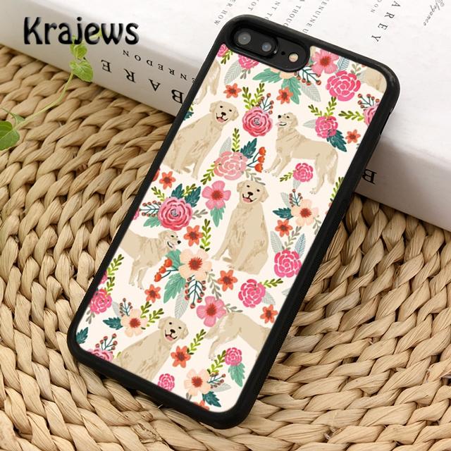 Krajews Cartoon Golden Retriever Dog Phone Case Cover For iPhone 14 5 SE 6s 7 8 Plus XR XS 11 12 13 Pro Max Samsung S21 S22 Plus