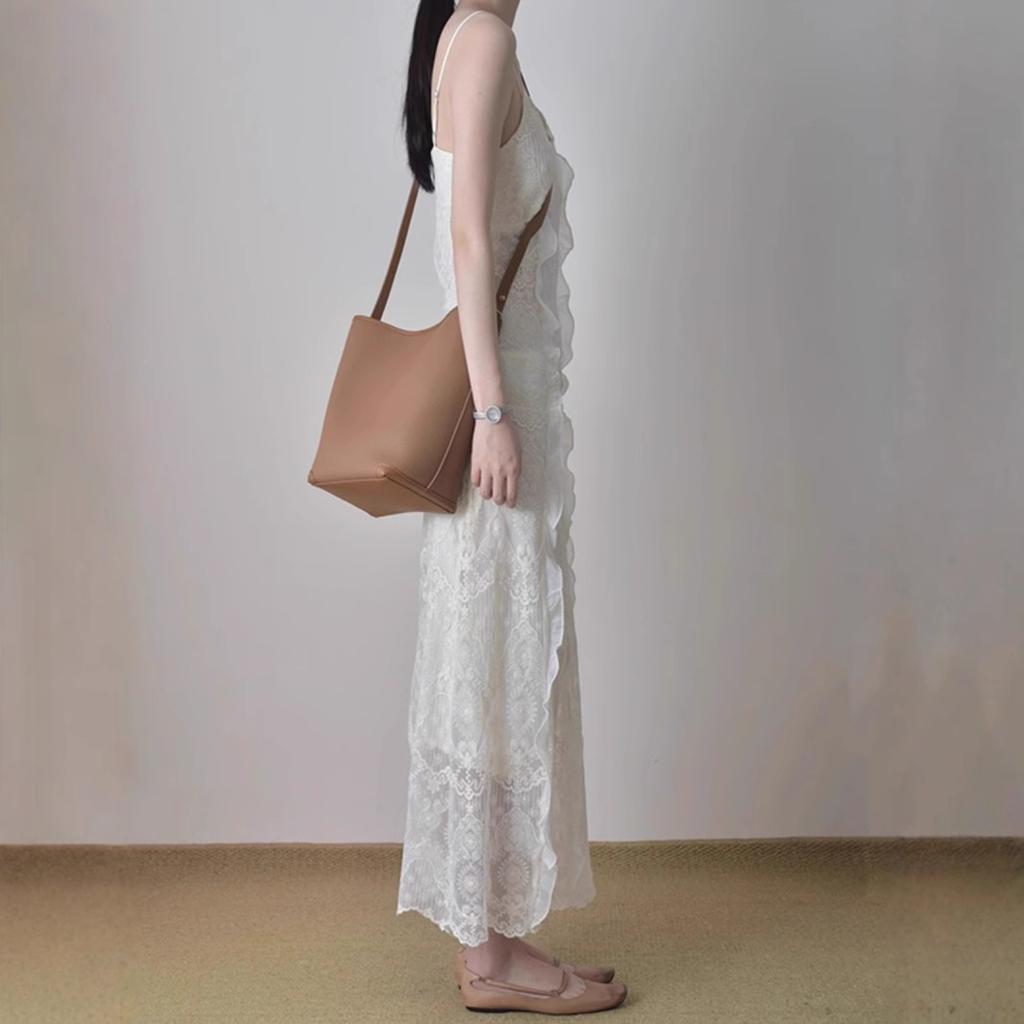 French Lace Suspender Dress Women's Clothing 2026 New Summer Small Man Gentle Waist Temperament Fairy Dress